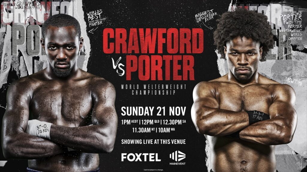Boxing Terence Crawford vs Shawn Porter WBO Welterweight Title